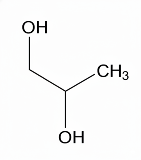 propylene glycol (MPG) CAS 57-55-6 Molecular Structure